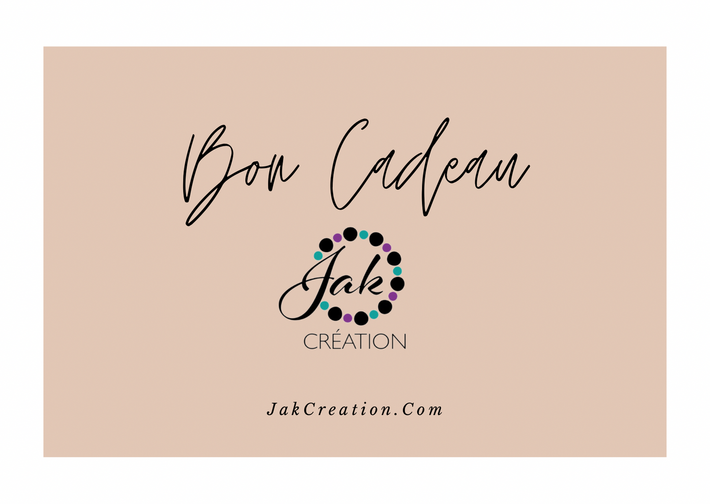 . Carte cadeau Jak Création