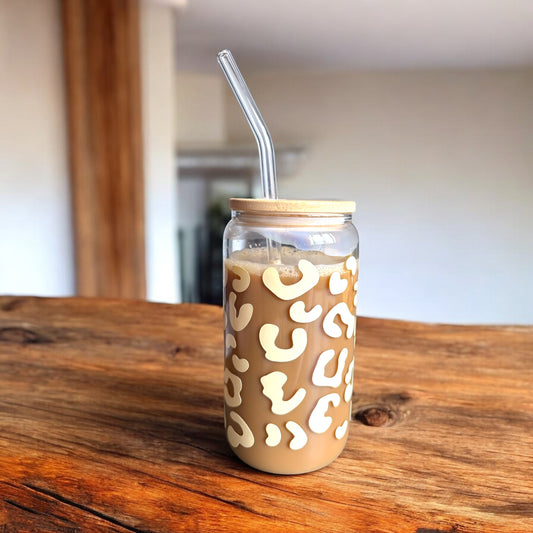 Verre 16 oz - Glamour/léopard