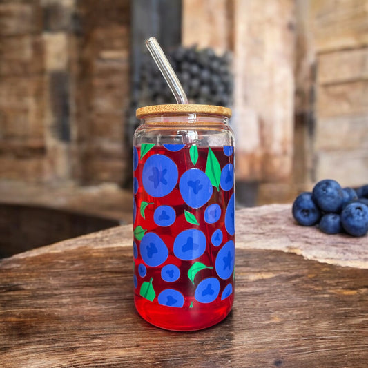 Verre 16 oz - bleuets sauvages