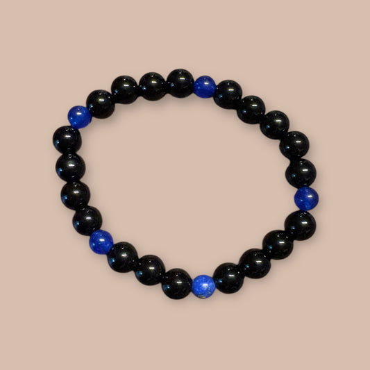 Bracelet jaspe noir agate